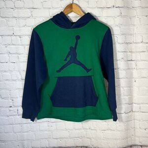 Air Jordan Boys Jumpman Hoodie Sweatshirt Green Navy size L Large